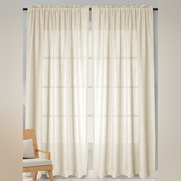 Other - Beige sheer curtains 52x96